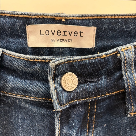 Lovervet by Vervet Women's Blue Wide-Leg Cuffed Jeans Size 27/5 - Picture 4 of 14